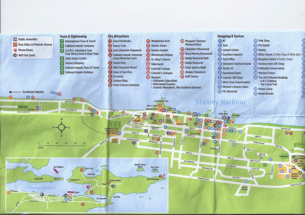 Falklands Tourist Map