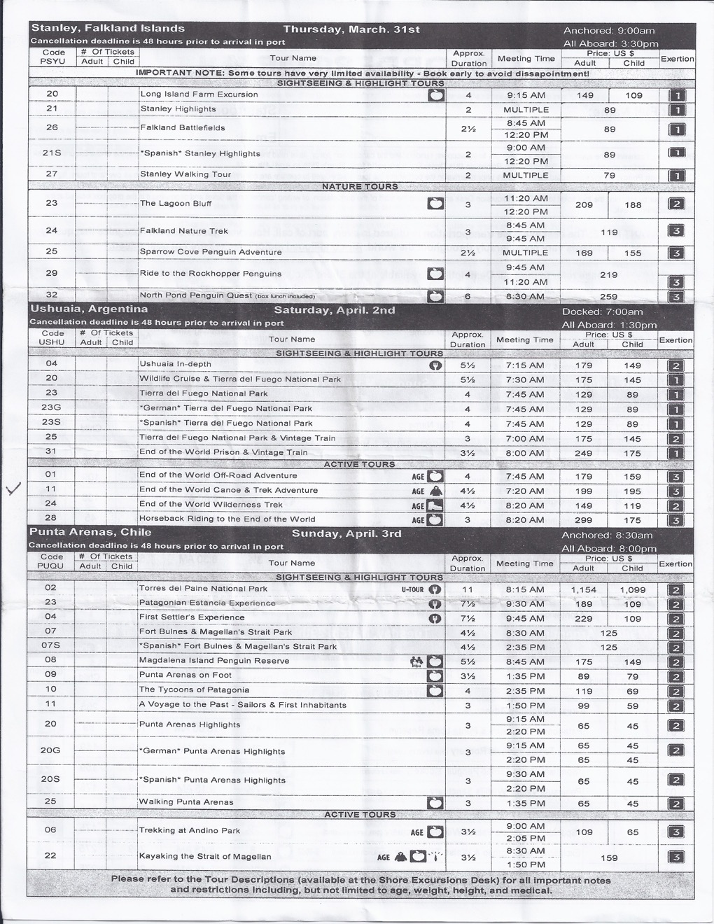 Prices 1